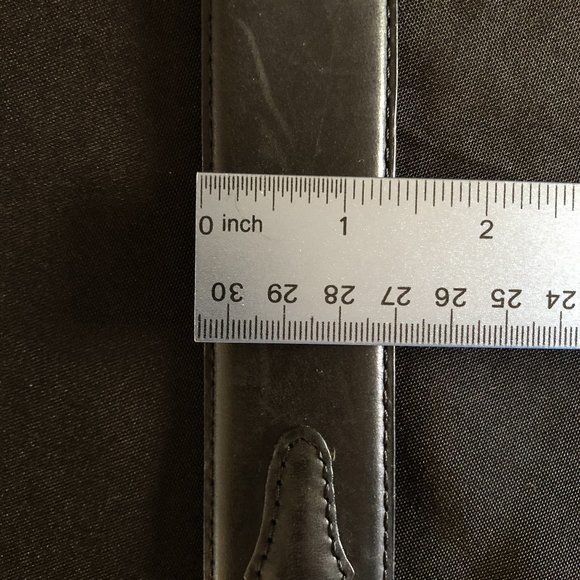 Silver Creek Black Leather Belt with Silver Buckle - Picture 9 of 12